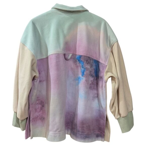 Pilcro Anthropologie Cotton Microfleece Button-Front Jacket Colorful Womens NWT - Picture 6 of 12